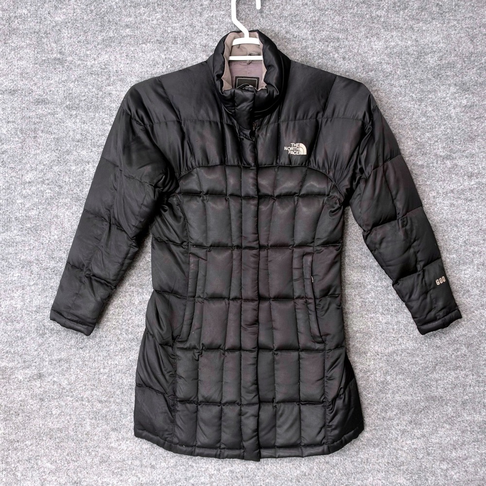 The North Face Girls Black 600 Fill Down Puffer Jacket Parka Size Medium M/M